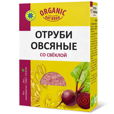 Отруби овсяные со свеклой | 200 г | Компас Здоровья Отруби овсяные со свеклой | 200 г | Компас Здоровья