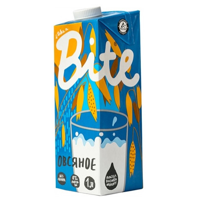 Молоко растительное "Овсяное", Bite, 1000 мл