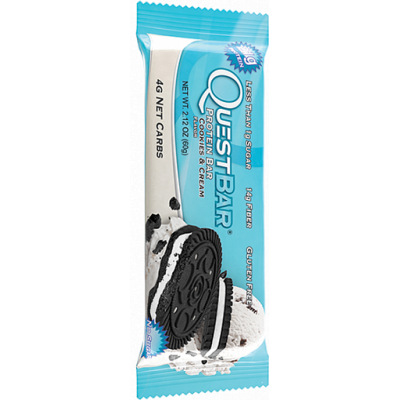 Протеиновый батончик Cookies & Cream Сливочное печенье, Questbar, 60 г