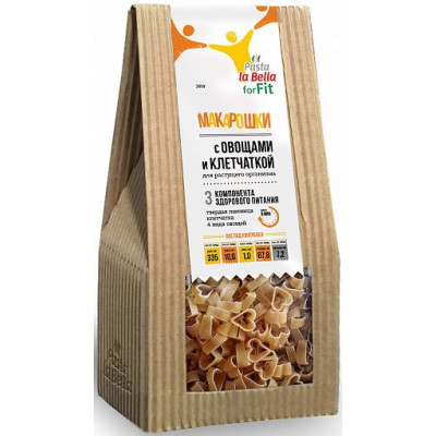 МАКАРОШКИ с овощами и клетчаткой LA BELLA forFIT, Гурмайор, 300 г