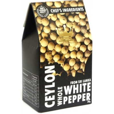 Белый перец горошком Premium Шри-Ланка, UnitedSpices, 30 г Белый перец горошком Premium Шри-Ланка, UnitedSpices, 30 г