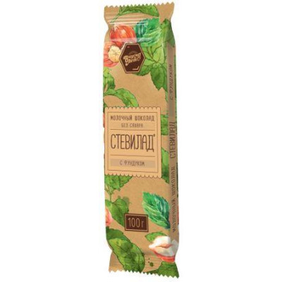 Стевилад молочный шоколад "Фундук" №3, Вкуснолето, 50 г