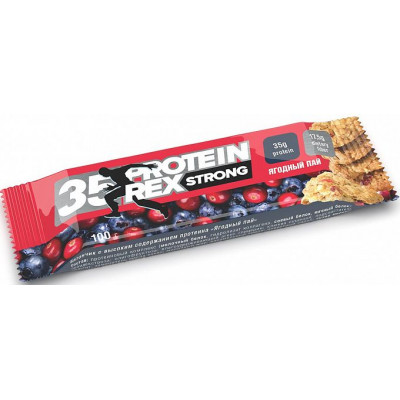 Батончик протеиновый Ягодный пай STRONG 35%, Proteinrex, 100 г Батончик протеиновый Ягодный пай STRONG 35%, Proteinrex, 100 г
