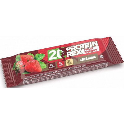 Батончик протеиновый Клубничный пай FRUIT ENERGY 20%, ProteinRex, 40 г