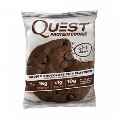 Печенье Double Chocolate Chip Cookie, Quest Cookie, 59 г Печенье Double Chocolate Chip Cookie, Quest Cookie, 59 г
