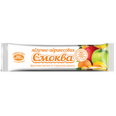 Смоква-фруктовая пастила Яблочно-Абрикосовая, Эко пастила, 30 г Смоква-фруктовая пастила Яблочно-Абрикосовая, Эко пастила, 30 г
