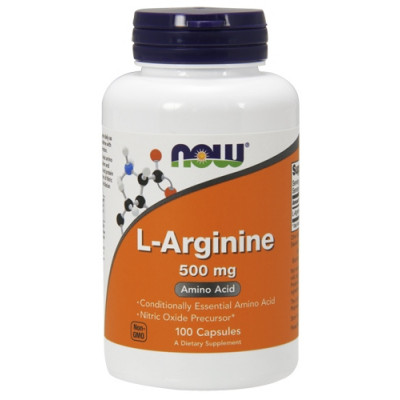 L-Аргинин NOW, 500 mg, 100 капс.