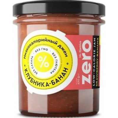 Джем низкокалорийный ZERO Экзотик (клубника-банан), 270 г