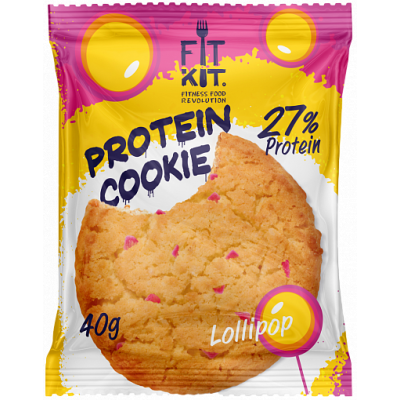 Протеиновое печенье LolliPop (леденец), FitKit, 40 г