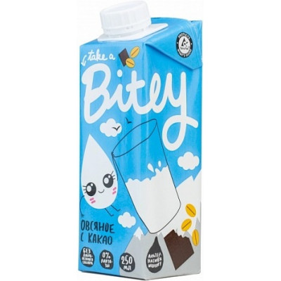 Молоко растительное Овсяное с какао, Bitey, 250 мл