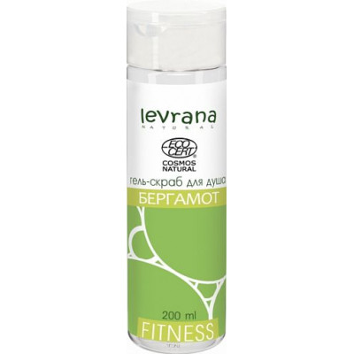 Гель-скраб для душа Бергамот FITNESS, Levrana, 200 мл Гель-скраб для душа Бергамот FITNESS, Levrana, 200 мл