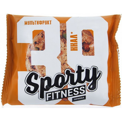 Печенье Sporty Fitness Мультифрукт, Sporty, 70 г Печенье Sporty Fitness Мультифрукт, Sporty, 70 г