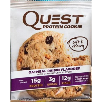 Печенье Oatmeal & Raisin, Quest Cookie, 63 г Печенье Oatmeal & Raisin, Quest Cookie, 63 г