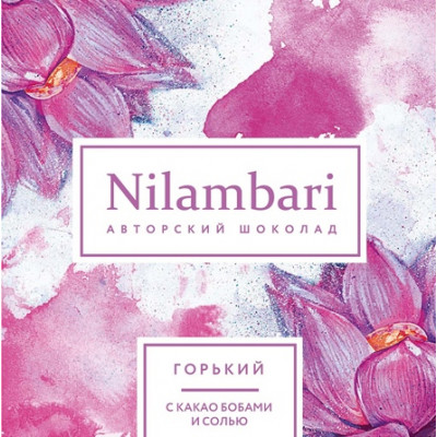 Шоколад Nilambari горький с какао бобами и солью, Greenmania, 65 г