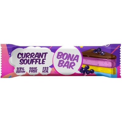 Батончик неглазированный Bona Bar Смородиновое Суфле, Bona Fide, 50 г