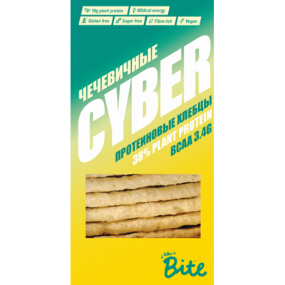 Хлебцы хрустящие, протеиновые Чечевичные, Cyber Bite, 150 г