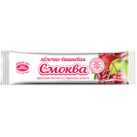 Смоква-фруктовая пастила Яблочная с вишней, Эко пастила, 30 г Смоква-фруктовая пастила Яблочная с вишней, Эко пастила, 30 г