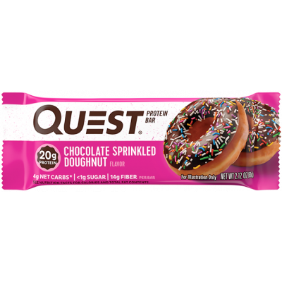 Протеиновый батончик Chocolate Sprinkled Doughnut, QuestBar, 60 г