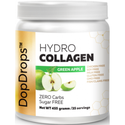 Гидролизованный коллаген Hydro Collagen Green apple, DopDrops, 455 г Гидролизованный коллаген Hydro Collagen Green apple, DopDrops, 455 г