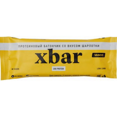 Протеиновый батончик Xbar Шарлотка, Васко, 60 г Протеиновый батончик Xbar Шарлотка, Васко, 60 г