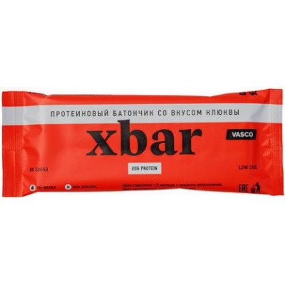 Протеиновый батончик Xbar Клюква, Васко, 60 г