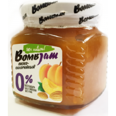 Джем низкокалорийный Абрикос-Миндаль, BombJam, 250 г