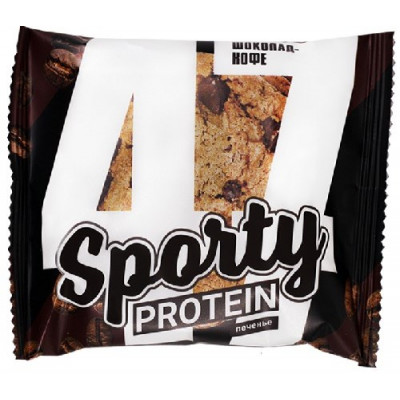 Печенье Sporty Protein Кофе-Шоколад, Sporty, 65 г Печенье Sporty Protein Кофе-Шоколад, Sporty, 65 г