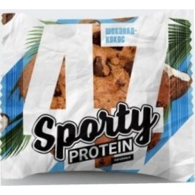 Печенье Sporty Protein Шоколад-Кокос, Sporty, 65 г