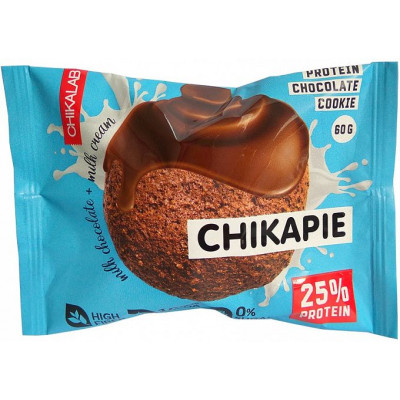 Печенье протеиновое глазированное с начинкой Шоколад, Chikalab, 60г.